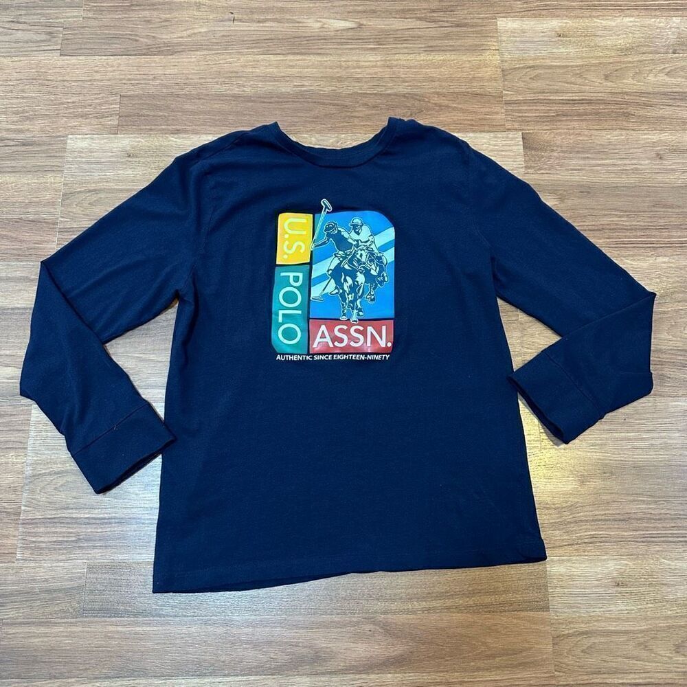 U.S. Polo Assn Long Sleeve Blue T-shirt | Youth size XL (14-16)H